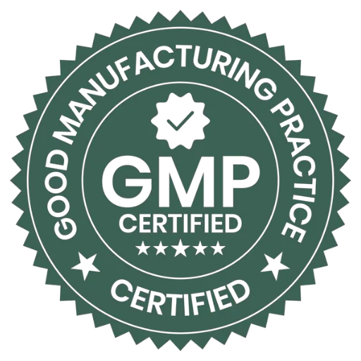 Good Manufacturing Practice (GMP) certified logo used by Latin American food supplier for export-ready products
